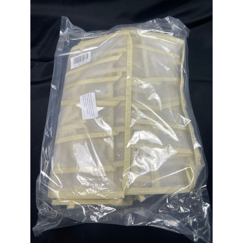 8 Pack Beige Mesh Underwear Drawer Organizers Lingerie Scarf Storage Dividers